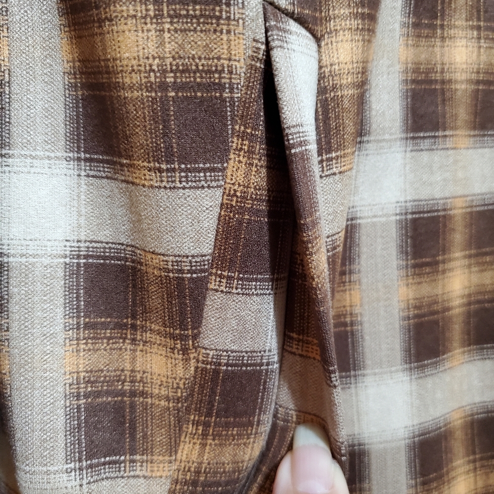 Solitaire Plaid Toggle Closure Polyester Fall Jacket Size M Y2K - Picture 6 of 13